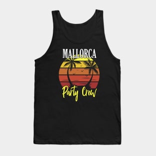 Mallorca Party Crew Retro Style Saying Tank Top